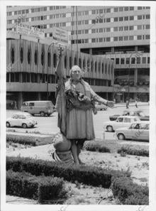 Traslado de la estatua de Colón